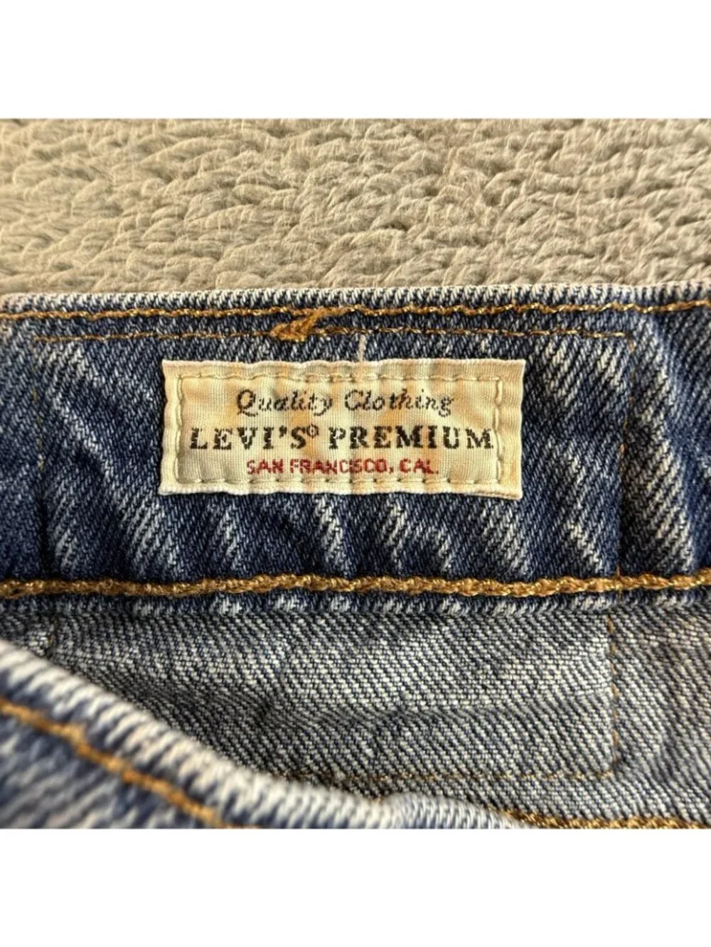 Levi's Premium Jeans Mens 34x30 Blue Regular Straight Stretch Denim Light Wash